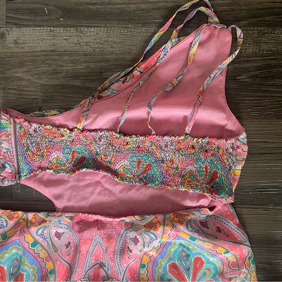 Shruti Sancheti Jumpsuit Women's L/XL Multi-Colored Wide Leg Paisley *ALTERED* - Picture 5 of 10